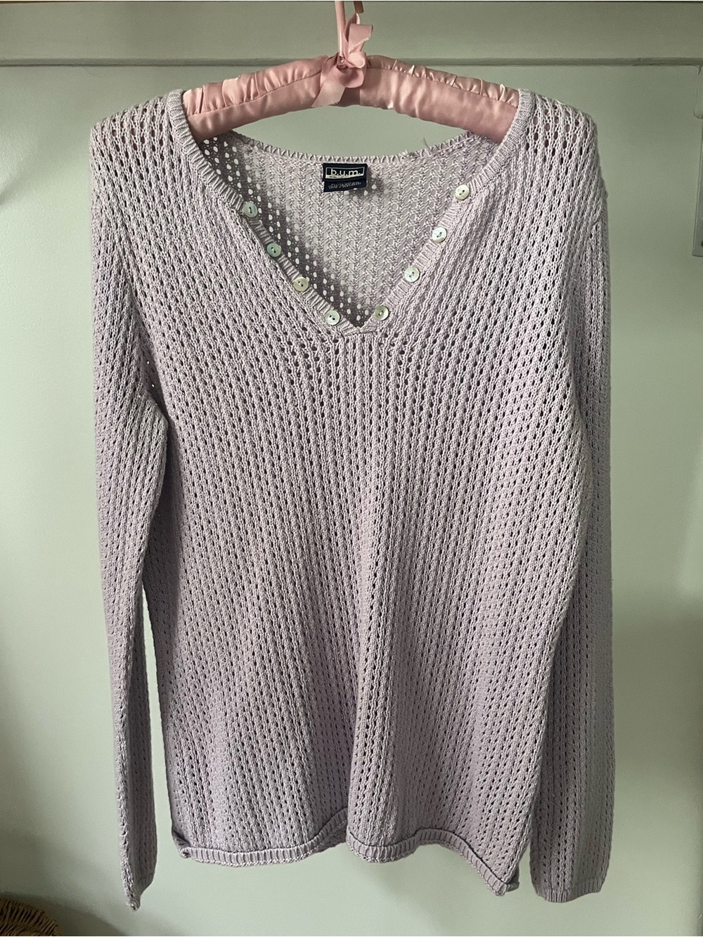 B.U.M. Equipment Knit V-Neck Sweater Size L